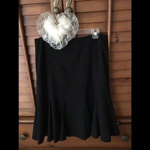 Black Flirty Hem Skirt